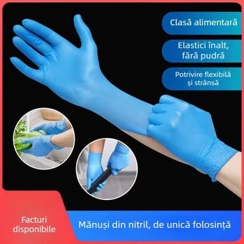 Mănuși nitril de unică folosință pentru întreținere industrială – rezistente la ulei, impermeabile, rezistente la acizi și alcalii