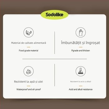 Mănuși nitril, de unică folosință, pentru bucătărie și spălat vase, de calitate alimentară, rezistente la praf, grosime 1 fir