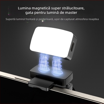 Lumină LED de umplere C05 cu montare magnetică – trei temperaturi de culoare, putere sub 10W, 3,7V, lampă de tip stand pentru streaming live și fotografie
