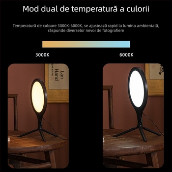 Lumină LED de fill pentru streaming live și fotografie, model QP260, 10W, alimentare 5V2A, trei temperaturi de culoare, orientare verticală, personalizare disponibilă