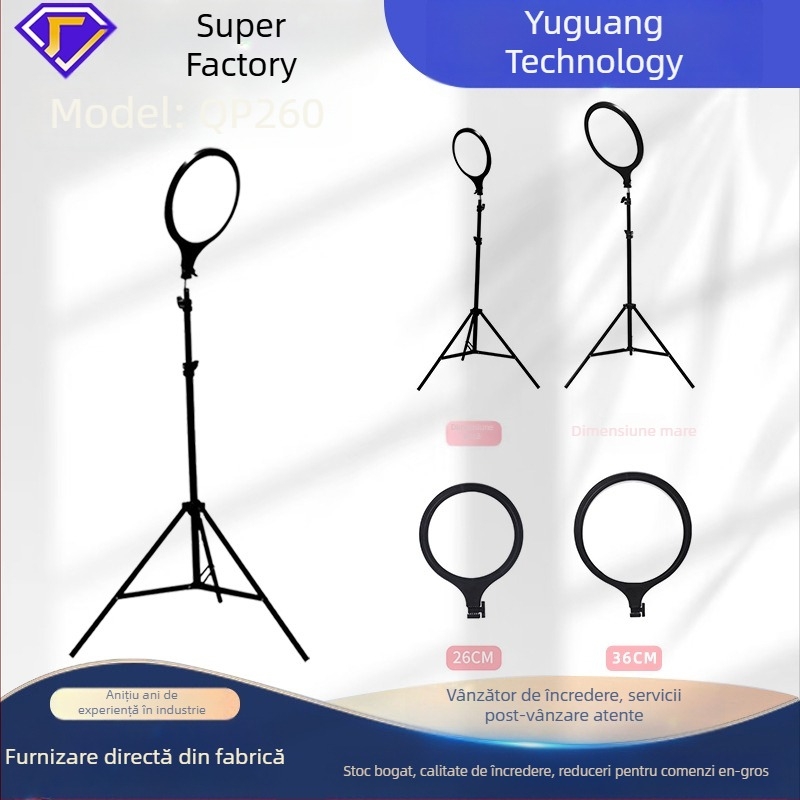 Lumină LED de fill pentru streaming live și fotografie, model QP260, 10W, alimentare 5V2A, trei temperaturi de culoare, orientare verticală, personalizare disponibilă