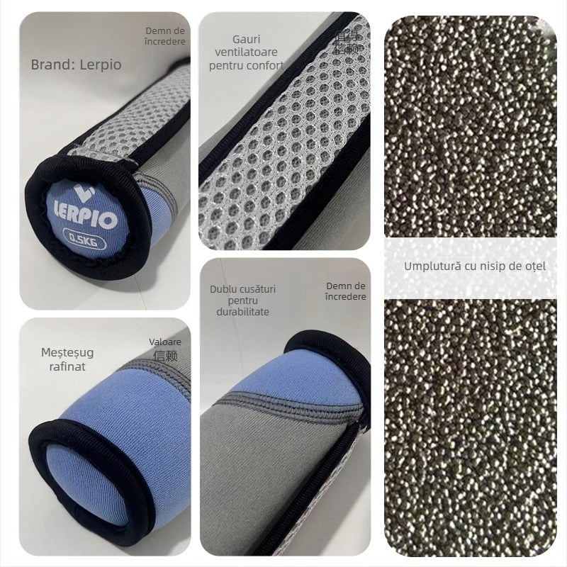 Sac de box moale cu nucleu din fier, gantera de mână pentru antrenamente de box și alergare