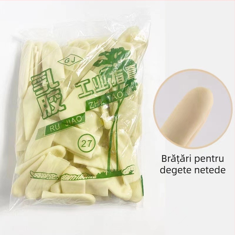 Protecții pentru degete de unică folosință din latex îngroșat, antiderapante și rezistente la uzură, pentru utilizare industrială și agricolă
