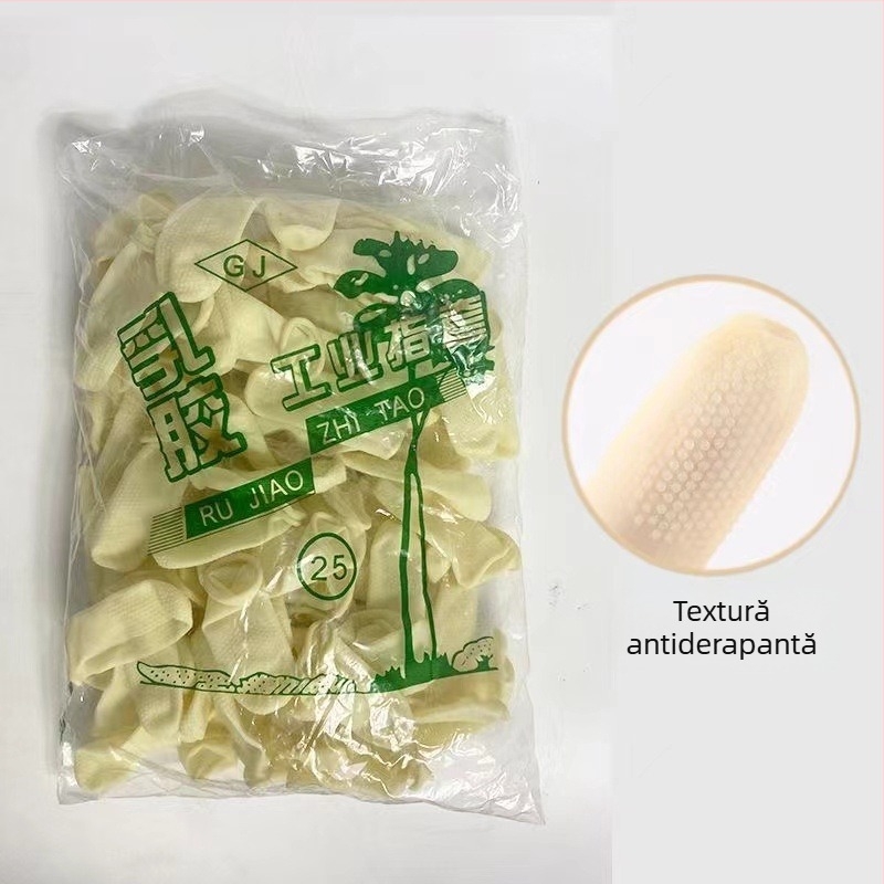 Protecții pentru degete de unică folosință din latex îngroșat, antiderapante și rezistente la uzură, pentru utilizare industrială și agricolă