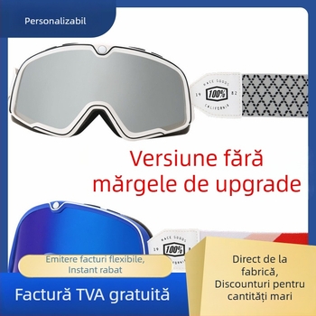 Ochelari moto în stil Harley, retro, cu ramă completă, unisex, material TUP, pentru mers pe motocicletă