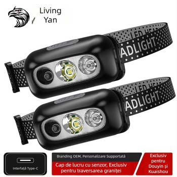 Frontala LED, reîncărcabilă, 5W, baterie 500 mAh, rază 100–200 m