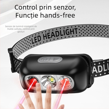 Frontala LED, reîncărcabilă, 5W, baterie 500 mAh, rază 100–200 m