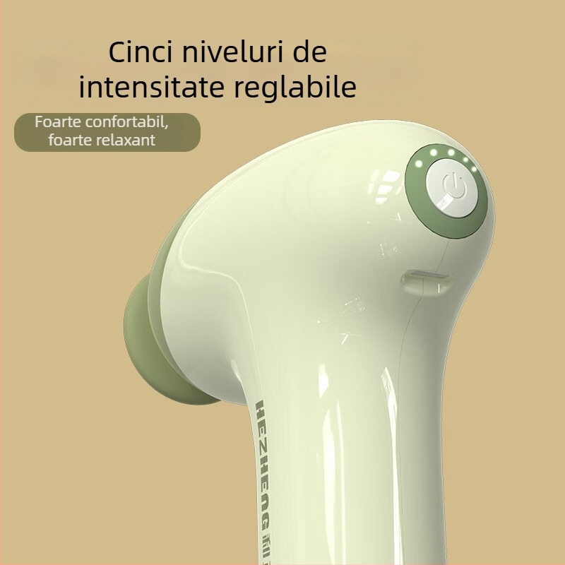 Mini masaj fascial cu motor brushless, 5 viteze, 4 capete de masaj, zgomot redus 36–45 dB