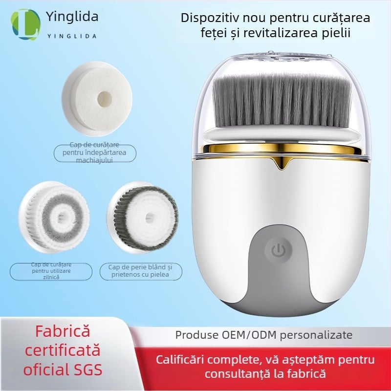Perie de curățare facială electrică - impermeabilă, reîncărcabilă, cu vibrare, multifuncțională (baterie cu durată mare)