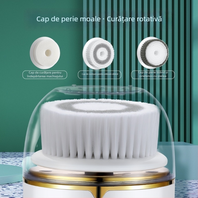 Perie de curățare facială electrică - impermeabilă, reîncărcabilă, cu vibrare, multifuncțională (baterie cu durată mare)