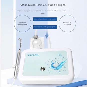 Meihua Curățare facială cu tehnologie bule de oxigen activ – curățare profundă, albire, rejuvenare a pielii; portabil, IPX3 rezistent la apă, fără baterie încorporată