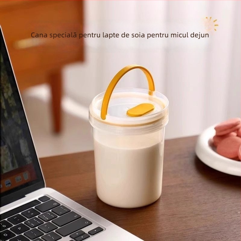 Cupă sigilată din plastic, rotundă, rezistentă la temperaturi înalte, compatibilă cu microundele