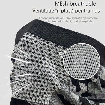 Mască de față pentru ciclism cu guler, unisex, nailon/poliamidă