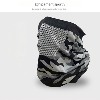 Mască de față pentru ciclism cu guler, unisex, nailon/poliamidă