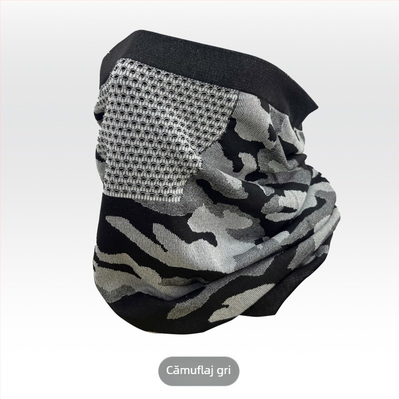 Mască de față pentru ciclism cu guler, unisex, nailon/poliamidă