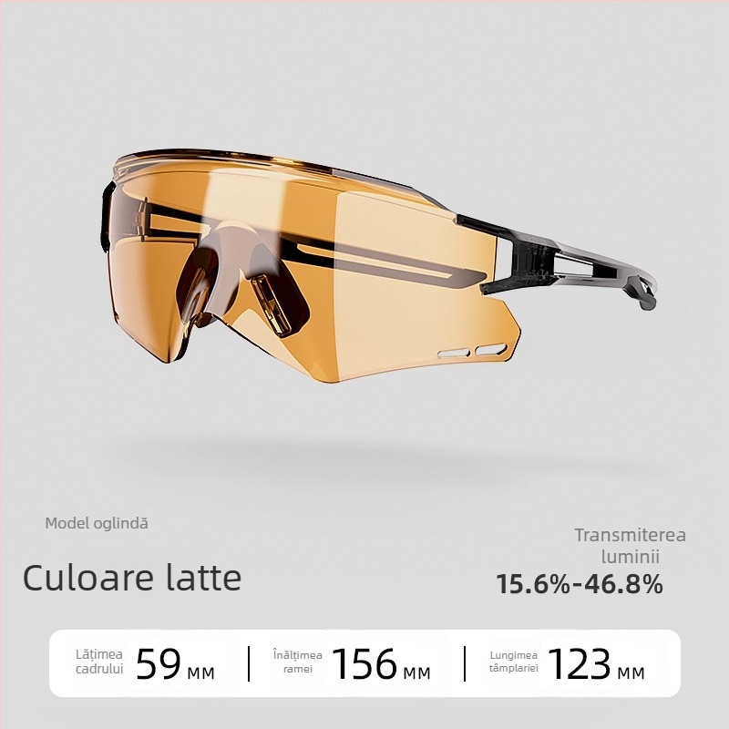 ACRUNU Ochelari de ciclism cu lentile fotosensibile care își schimbă culoarea, lentile înlocuibile, ramă PC, ramă semi, unisex