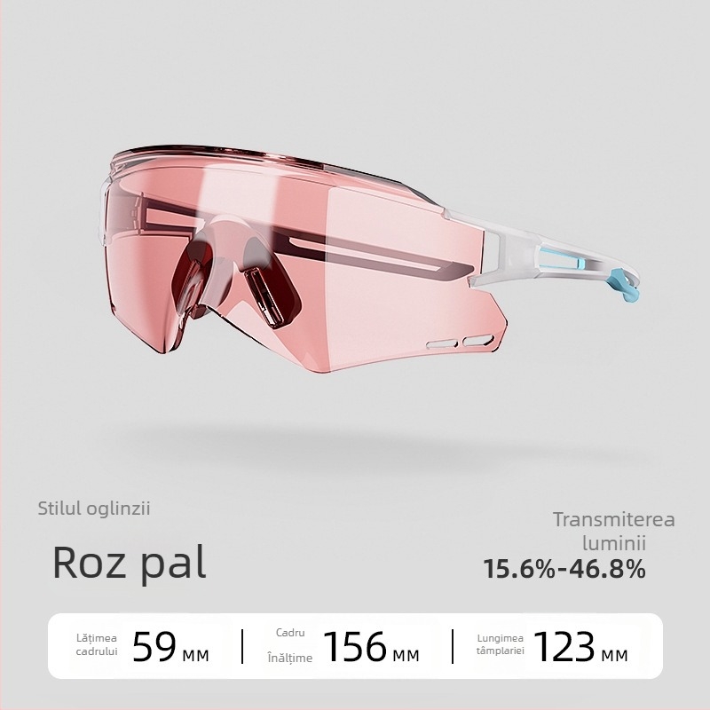 ACRUNU Ochelari de ciclism cu lentile fotosensibile care își schimbă culoarea, lentile înlocuibile, ramă PC, ramă semi, unisex
