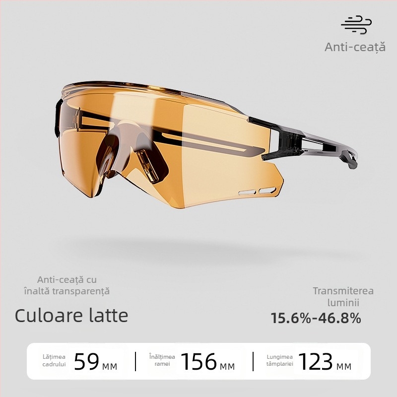 ACRUNU Ochelari de ciclism cu lentile fotosensibile care își schimbă culoarea, lentile înlocuibile, ramă PC, ramă semi, unisex