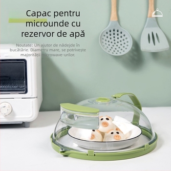 Capac anti-stropire pentru cuptorul cu microunde - plastic rezistent la temperaturi, stil modern simplu, Morning Dream Jia