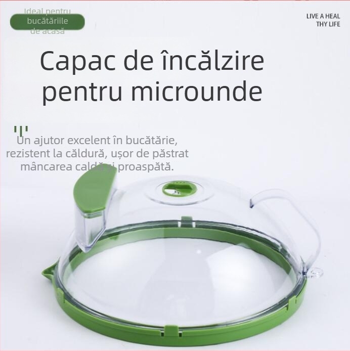 Capac anti-stropire pentru cuptorul cu microunde - plastic rezistent la temperaturi, stil modern simplu, Morning Dream Jia