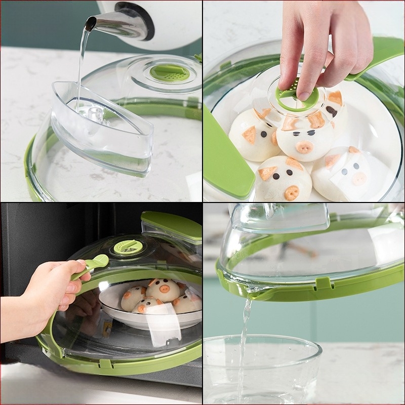 Capac anti-stropire pentru cuptorul cu microunde - plastic rezistent la temperaturi, stil modern simplu, Morning Dream Jia