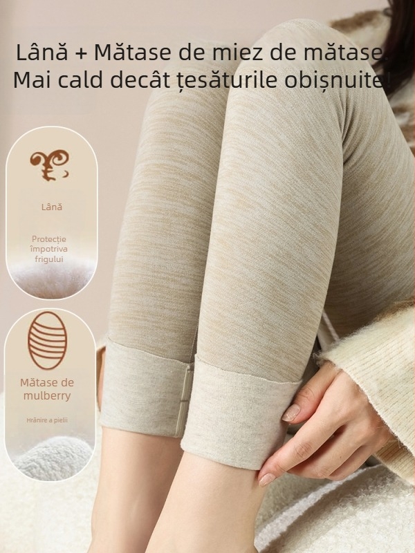 Pantaloni de bază pentru gravide, cașmir 70–80% conținut, lungime 9/10, croială strânsă, calzi pentru iarna 2025