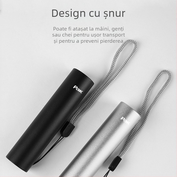 Lanternă LED portabilă, carcasa din aliaj de aluminiu, reîncărcabilă, ultra-subțire, protecție la supraîncărcare