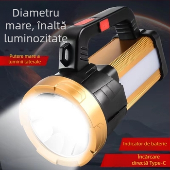Lanternă LED reîncărcabilă, 20W, 4200mAh, alimentare manuală, rază 200–500 m, lanternă portabilă pentru exterior