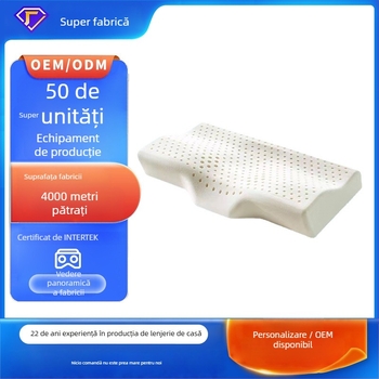 Perna latex în formă de fluture, latex natural, conținut de latex peste 90%, miez tricotat, stil simplu