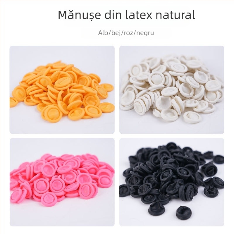 Acoperitoare deget de unică folosință – latex, antiderapante, rezistente la uzură, transparente, pentru ateliere fără praf și fabrici de electronice