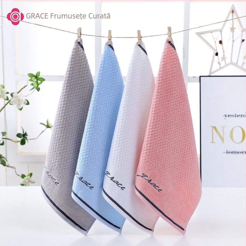 Prosop de față din bumbac 100%, țesătură simplă, fir 32, greutate sub 50 g