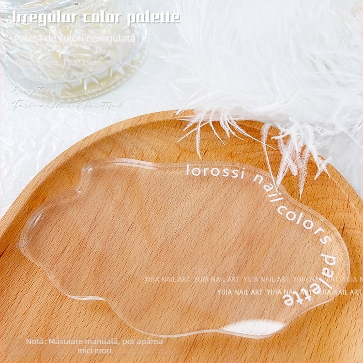 Placa de afisare pentru arta unghiilor, forma neregulata, acrilic transparent, pentru fotografiere