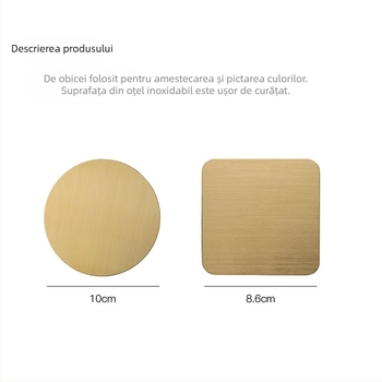 Paletă pentru artă unghii cu bețișoare din oțel inoxidabil pentru amestecarea gelului de unghii, 1 piesă