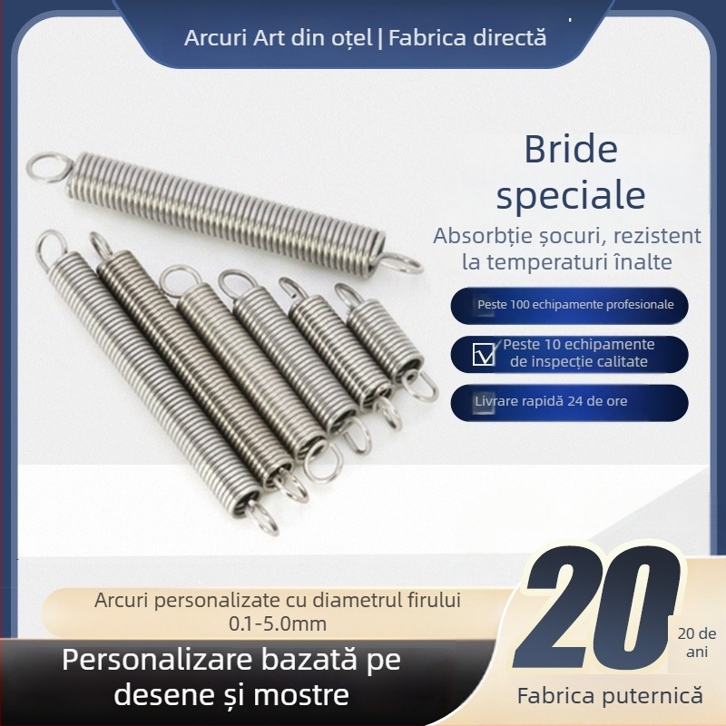 Set de arcuri din oțel inoxidabil pentru electronică și hardware: arcuri de compresie, de întindere și torționale; rezistente la temperaturi înalte și absorbție a șocurilor.