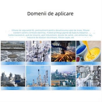 Element filtrant pliabil din polipropilenă microporos, vârf triunghiular, porozitate 0.22um, interfață 222