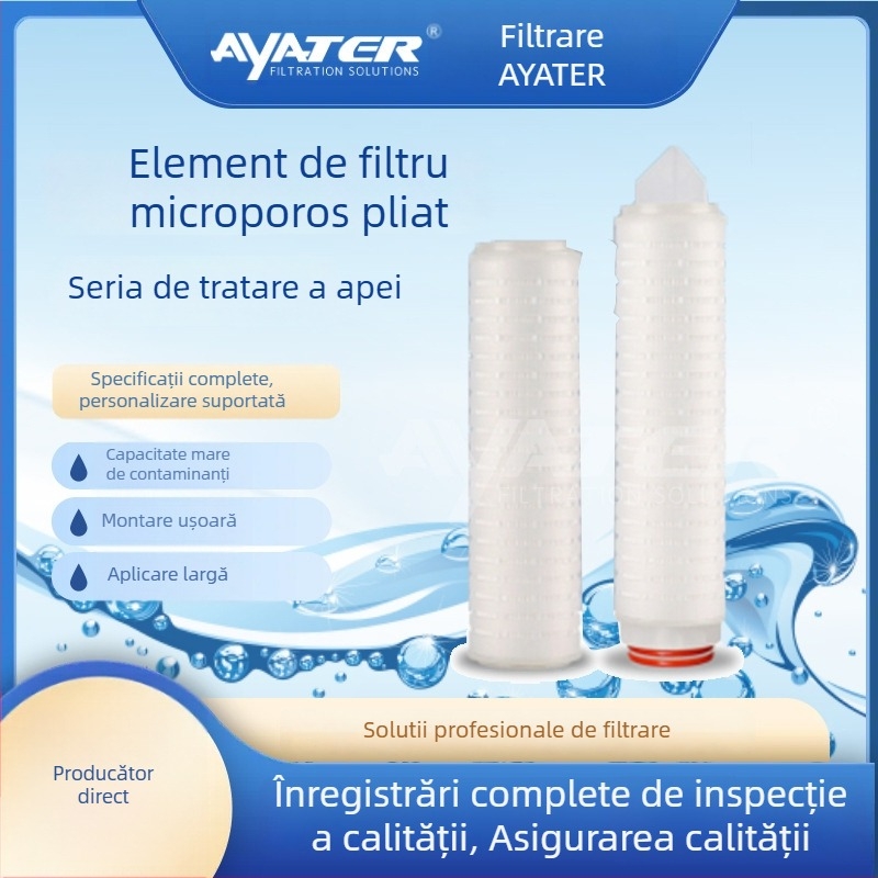 Element filtrant pliabil din polipropilenă microporos, vârf triunghiular, porozitate 0.22um, interfață 222