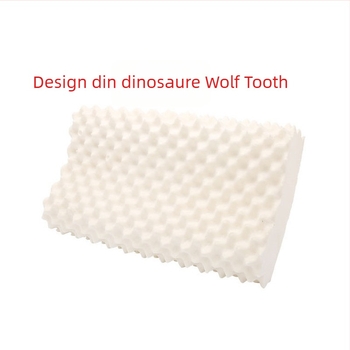 Pernă din latex natural pentru gât – dreptunghiulară, înălțime 10–15 cm, greutate 0,5–1,0 kg, husă poliester, conținut latex 80–90%