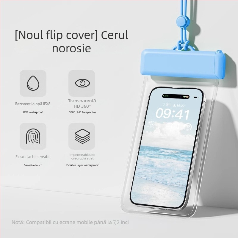 Geantă impermeabilă pentru telefon mobil, TPU, stil minimalist, Outdoor Water Bag, țesătură impermeabilă, adulți