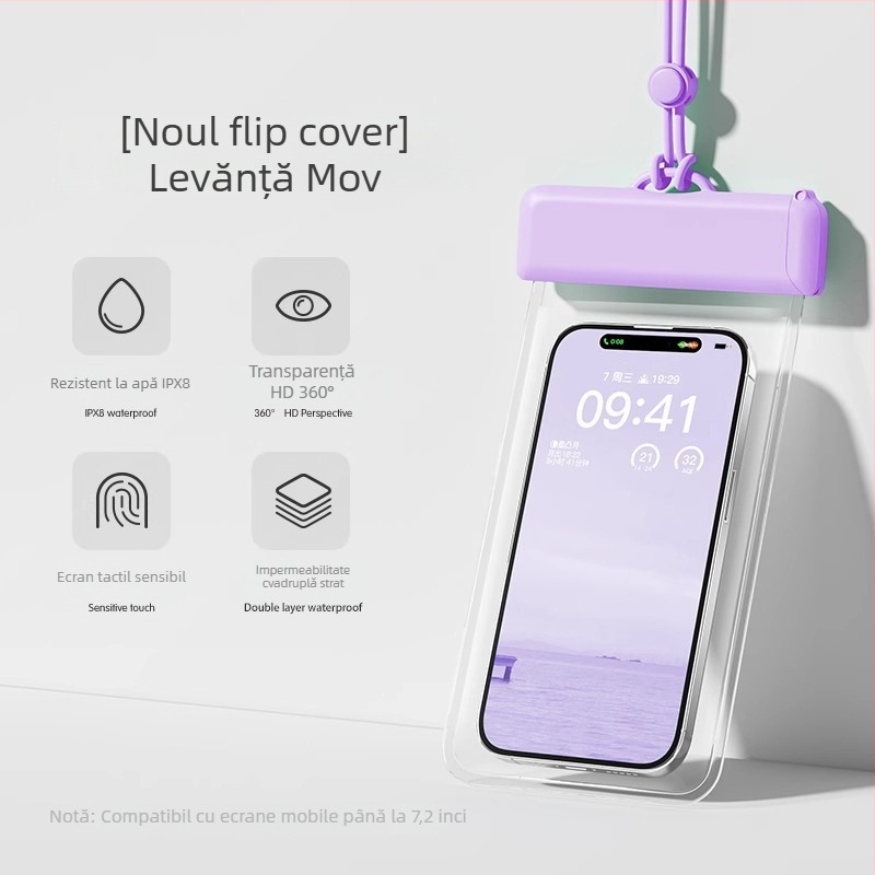 Geantă impermeabilă pentru telefon mobil, TPU, stil minimalist, Outdoor Water Bag, țesătură impermeabilă, adulți