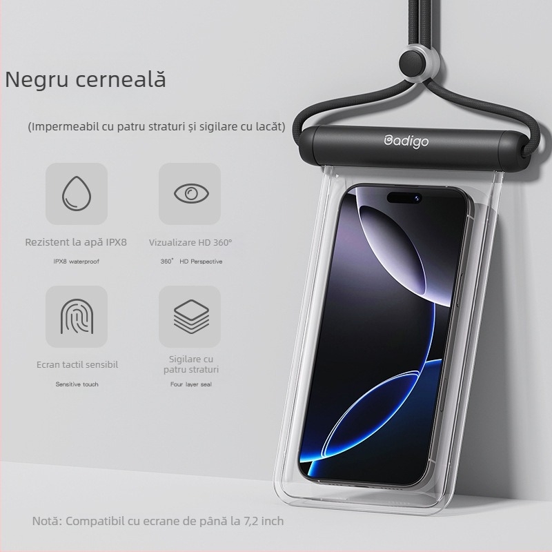 Geantă impermeabilă pentru telefon mobil, TPU, stil minimalist, Outdoor Water Bag, țesătură impermeabilă, adulți