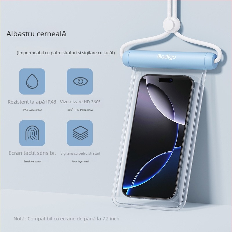 Geantă impermeabilă pentru telefon mobil, TPU, stil minimalist, Outdoor Water Bag, țesătură impermeabilă, adulți
