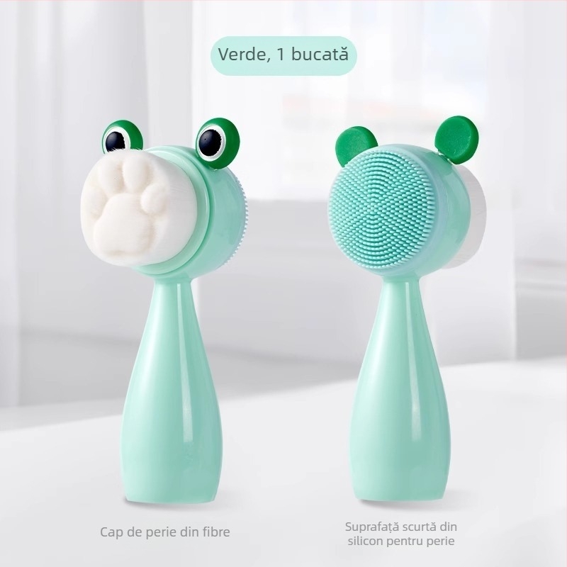 Periuța de curățare a feței Chuyi – manuală, dublă față, peri moi pentru curățare profundă a porilor