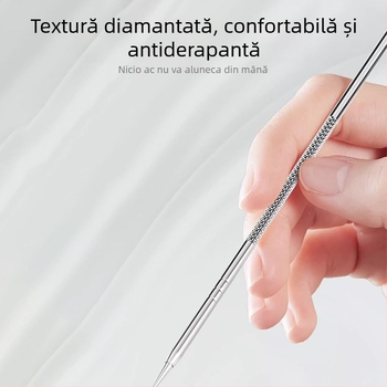 Set de 4 ace pentru acnee din oțel inoxidabil, pentru eliminarea punctelor negre