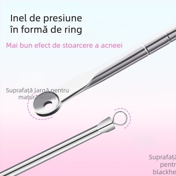 Idealful Instrument pentru acnee – unelte de cosmetică pentru față, din oțel inoxidabil, ambalaj 144, pentru utilizare generală