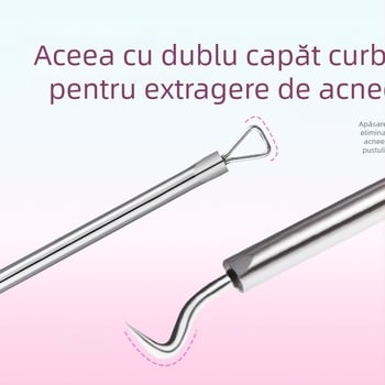 Idealful Instrument pentru acnee – unelte de cosmetică pentru față, din oțel inoxidabil, ambalaj 144, pentru utilizare generală