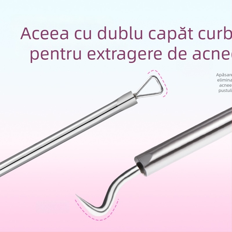 Idealful Instrument pentru acnee – unelte de cosmetică pentru față, din oțel inoxidabil, ambalaj 144, pentru utilizare generală