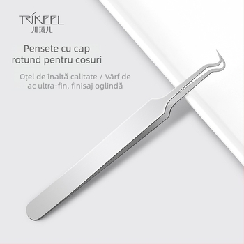 Unealtă de extracție a comedoanelor din oțel inoxidabil – ultra-fină pentru salon, pensetă și ac de acnee de la Trikeel/Sichuan Qier