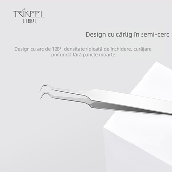 Unealtă de extracție a comedoanelor din oțel inoxidabil – ultra-fină pentru salon, pensetă și ac de acnee de la Trikeel/Sichuan Qier