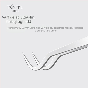 Unealtă de extracție a comedoanelor din oțel inoxidabil – ultra-fină pentru salon, pensetă și ac de acnee de la Trikeel/Sichuan Qier