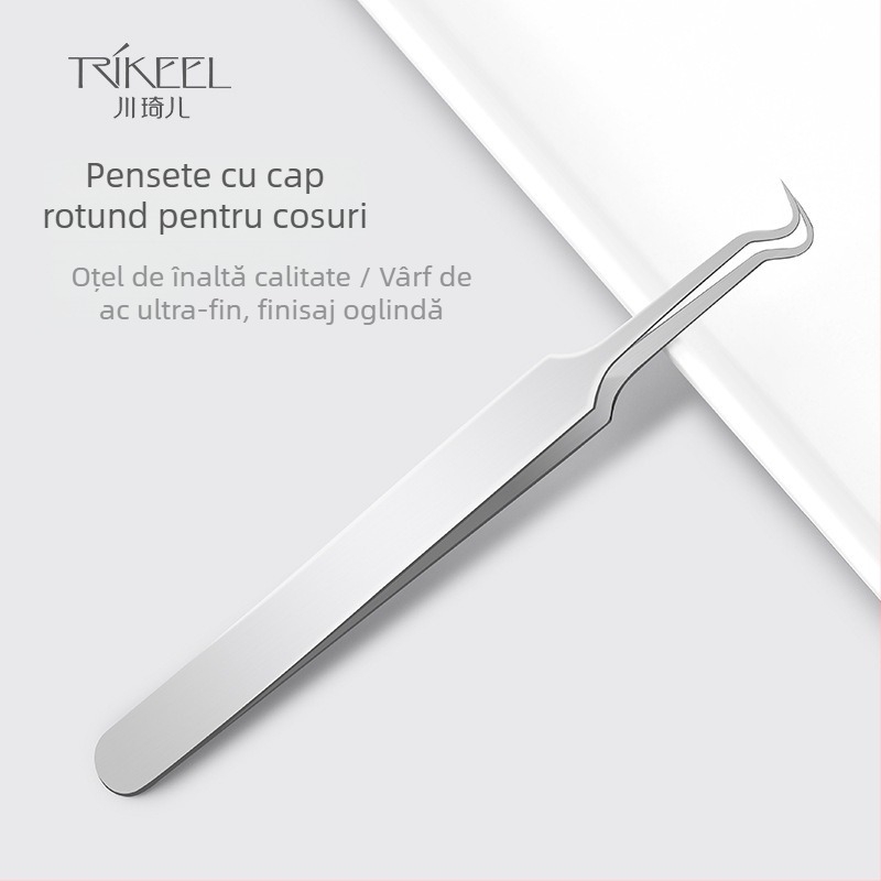 Unealtă de extracție a comedoanelor din oțel inoxidabil – ultra-fină pentru salon, pensetă și ac de acnee de la Trikeel/Sichuan Qier